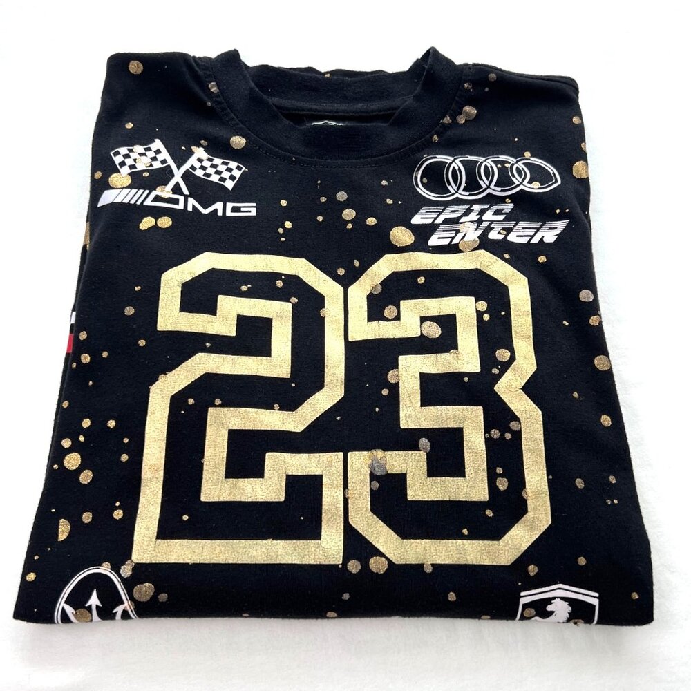 King Black Champion Racing Series #23 Long Sleeve Tee Graphic Jersey Womens XL